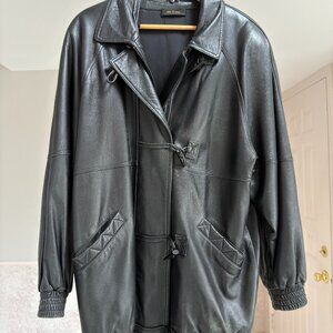 Black Full Zip Leather Jacket